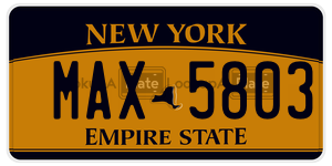 MAX5803  license plate in NY
