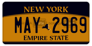 MAY2969  license plate in NY