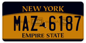 MAZ6187  license plate in NY