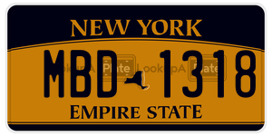 MBD1318  license plate in NY