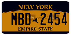 MBD2454  license plate in NY