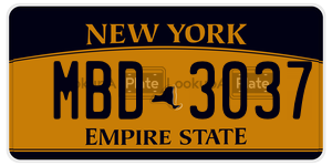 MBD3037  license plate in NY
