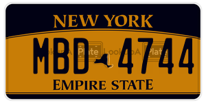 MBD4744  license plate in NY