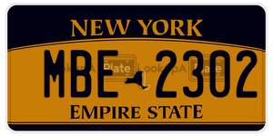 MBE2302  license plate in NY