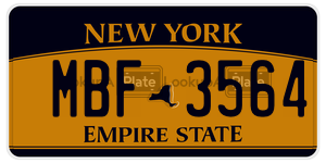 MBF3564  license plate in NY