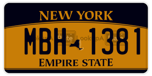 MBH1381  license plate in NY