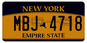 MBJ4718  license plate in NY