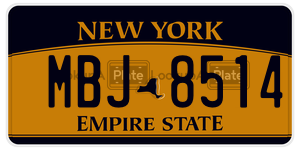MBJ8514  license plate in NY