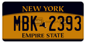 MBK2393  license plate in NY