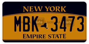 MBK3473  license plate in NY
