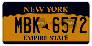 MBK6572  license plate in NY