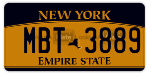 MBT3889  license plate in NY