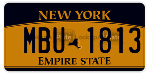 MBU1813  license plate in NY