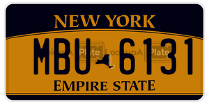 MBU6131  license plate in NY