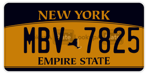 MBV7825  license plate in NY