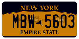 MBW5603 license plate in New York