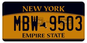 MBW9503  license plate in NY
