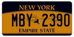 MBY2390  license plate in NY