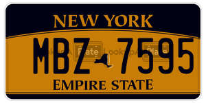 MBZ7595  license plate in NY