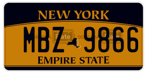 MBZ9866  license plate in NY