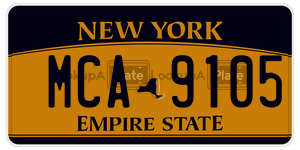 MCA9105  license plate in NY