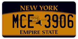 MCE3906  license plate in NY