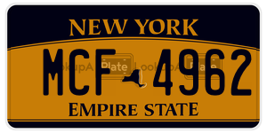 MCF4962  license plate in NY