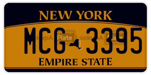 MCG3395  license plate in NY