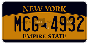 MCG4932  license plate in NY