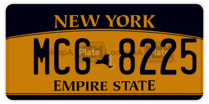 MCG8225  license plate in NY