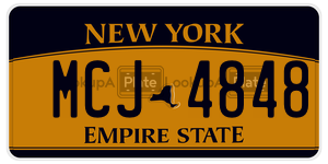 MCJ4848  license plate in NY