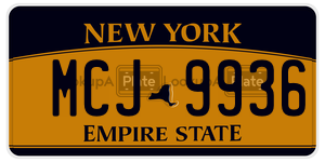 MCJ9936  license plate in NY
