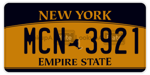 MCN3921 license plate in New York