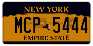 MCP5444 license plate in New York