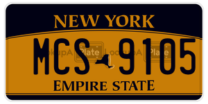 MCS9105  license plate in NY