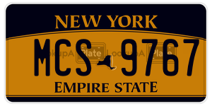 MCS9767  license plate in NY