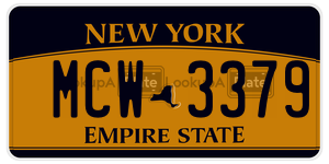 MCW3379  license plate in NY