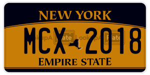 MCX2018  license plate in NY
