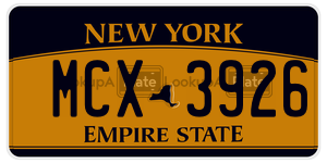 MCX3926  license plate in NY
