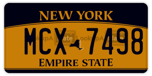 MCX7498  license plate in NY
