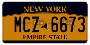 MCZ6673 license plate in New York