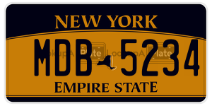 MDB5234  license plate in NY