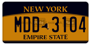 MDD3104  license plate in NY