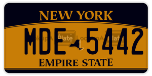 MDE5442  license plate in NY