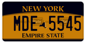 MDE5545  license plate in NY