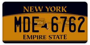 MDE6762  license plate in NY