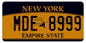 MDE8999  license plate in NY