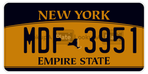 MDF3951  license plate in NY