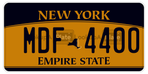 MDF4400  license plate in NY