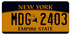 MDG2403  license plate in NY